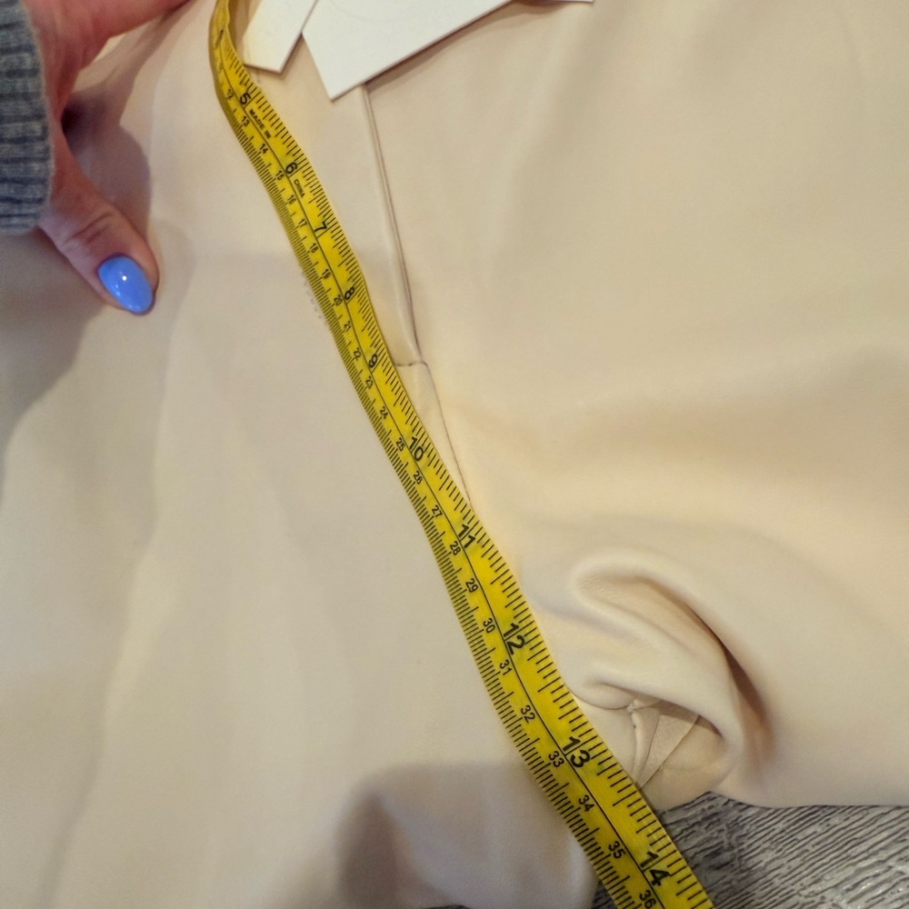 Loulou Studio LEATHER Cream Wide-Leg Trousers - Picture 11 of 16
